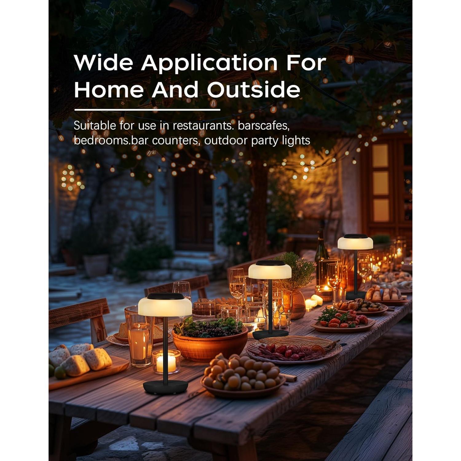 Lámpara de Mesa LED Inalámbrica Qimh 5000mAh Control Táctil