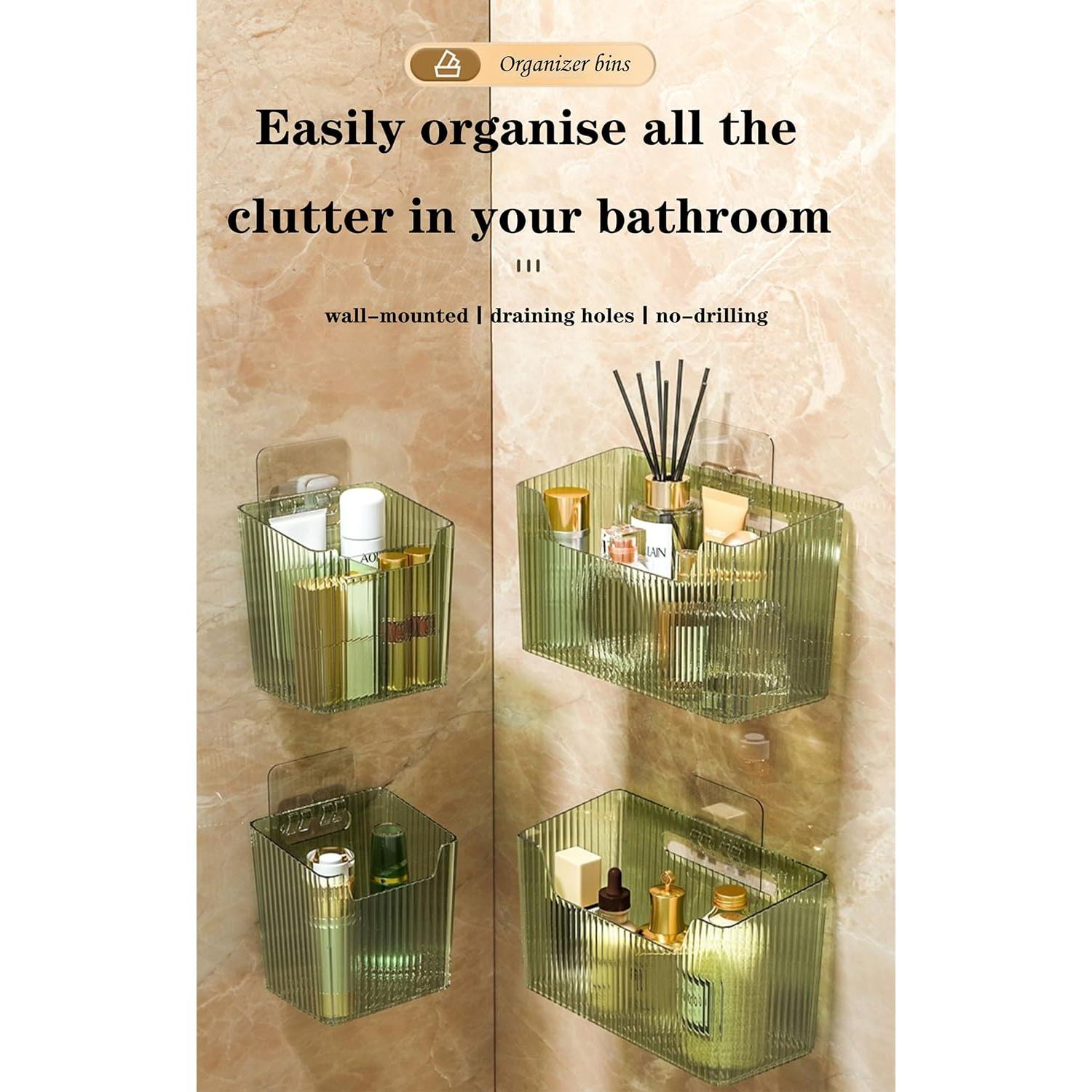 Juego de 2 Cestas Organizadoras Lae Nuvole Transparentes 20x9x12cm