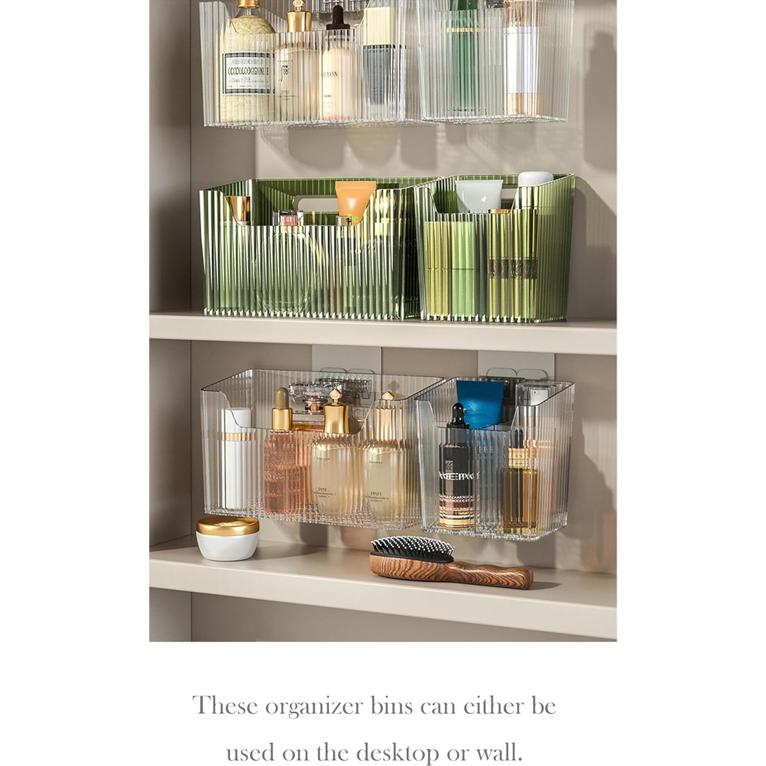 Juego de 2 Cestas Organizadoras Lae Nuvole Transparentes 20x9x12cm