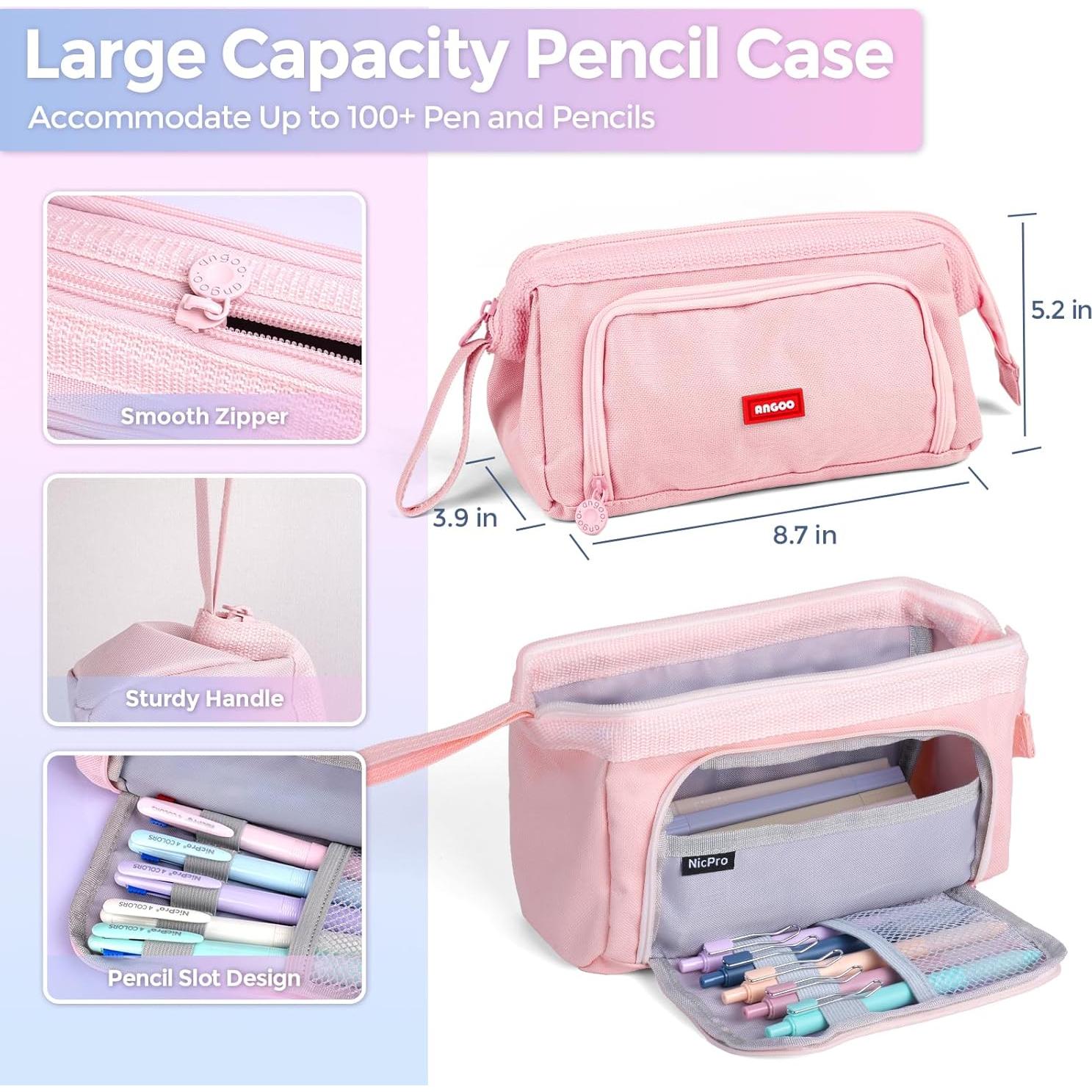 Conjunto de Papelería Nicpro 55PCS con Estuche Rosa