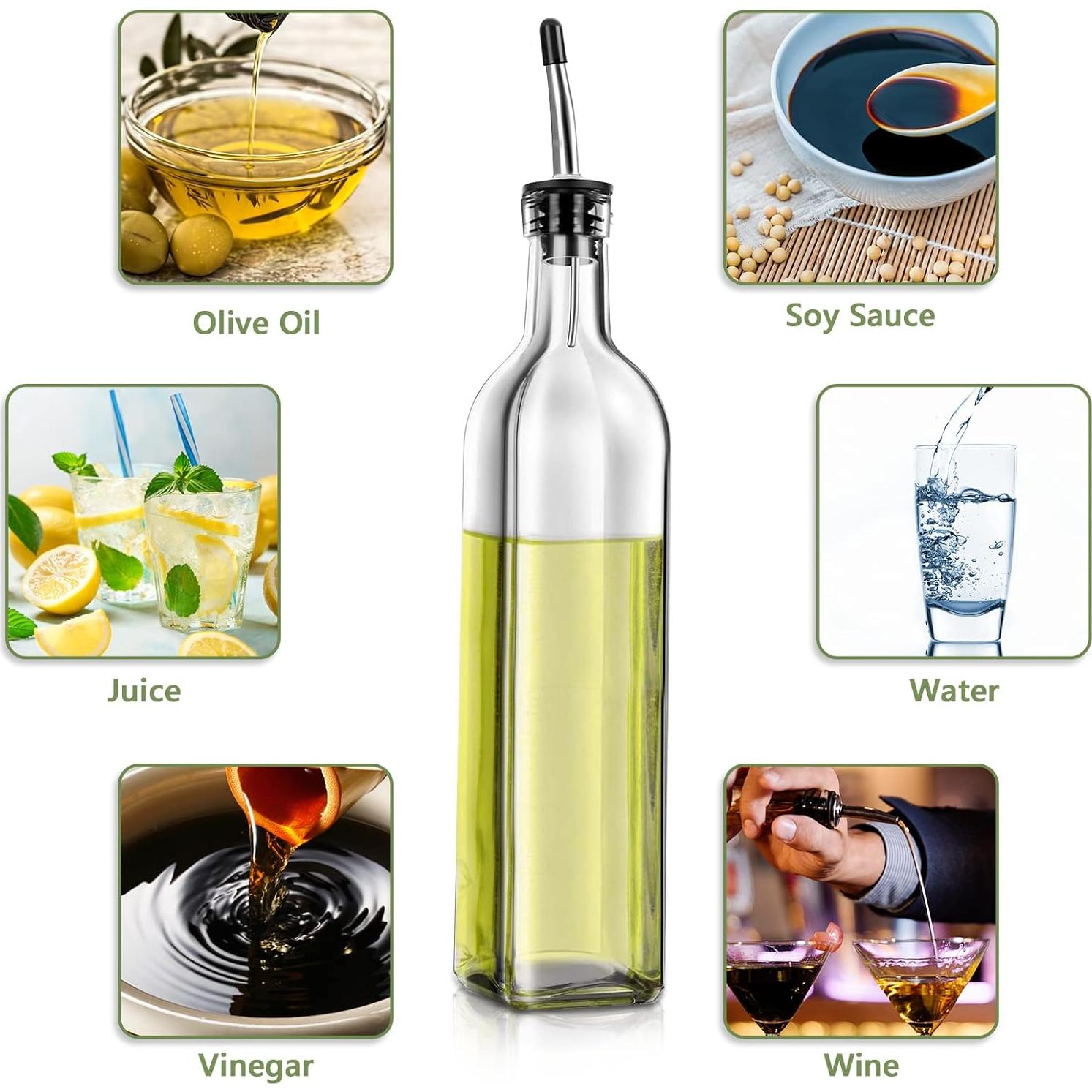 Set de Botellas de Aceite y Vinagre Leaflai 500ml 2 Piezas