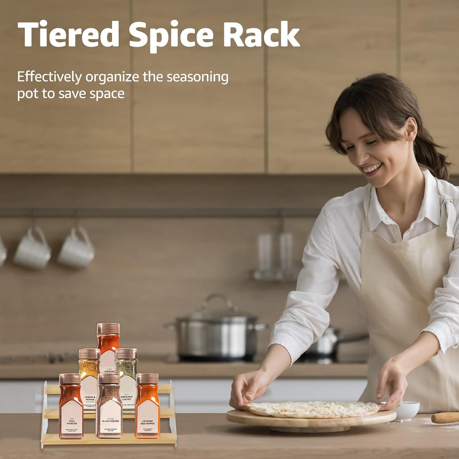 Organizador de Especias Nianfeng 3 Niveles 30.5x11.5 cm