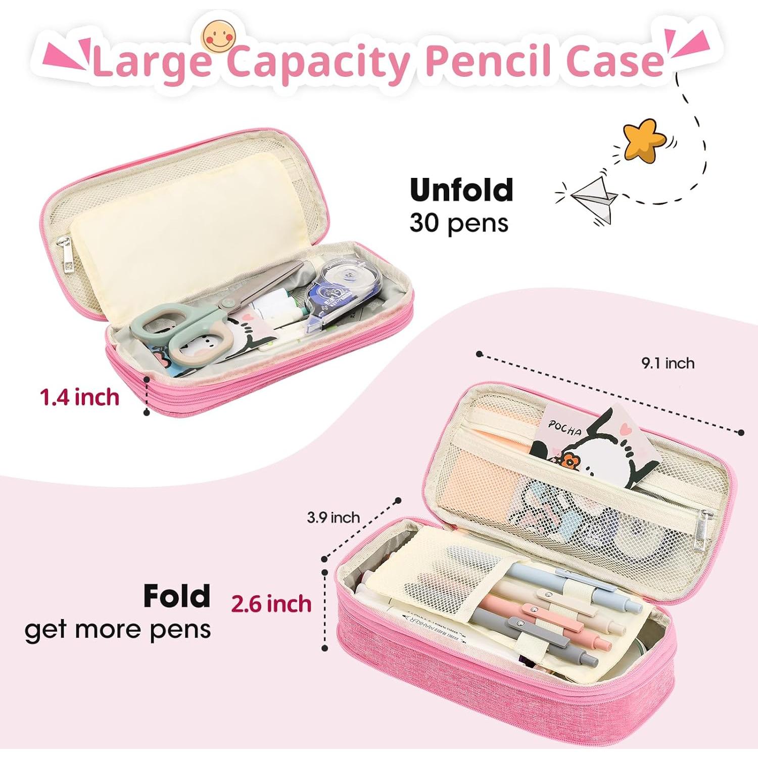 Estuche de Lápices GIFTOXO Rosa Gran Capacidad 23x9.9cm