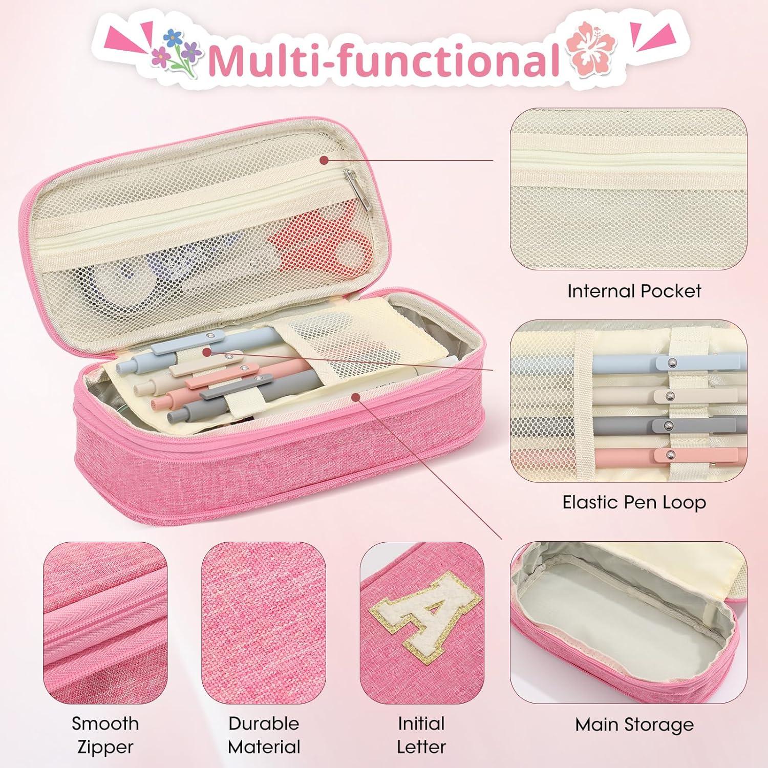 Estuche de Lápices GIFTOXO Rosa Gran Capacidad 23x9.9cm