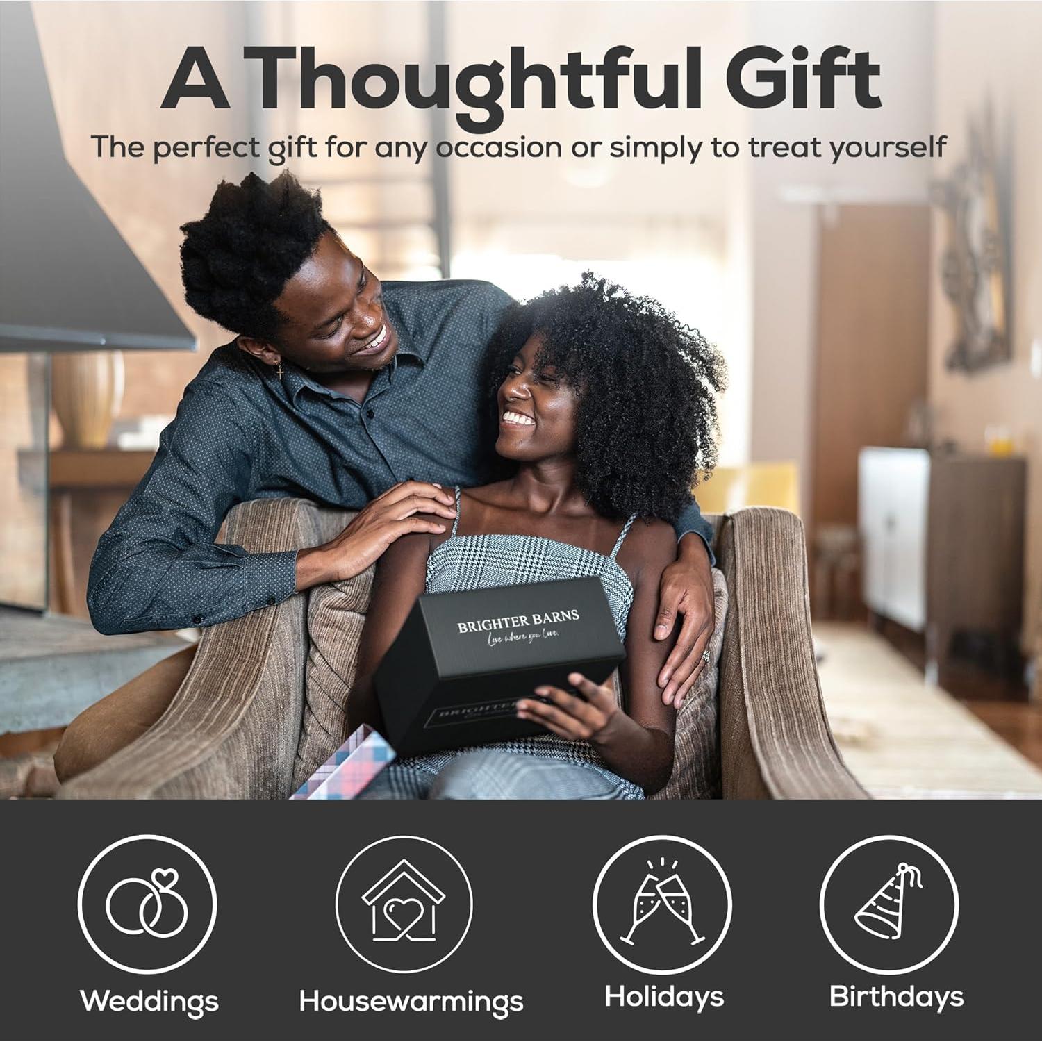 Juego de dispensadores de jabón de vidrio ámbar Brighter Barns - 2 botellas de 0.47 L con bandeja de bambú