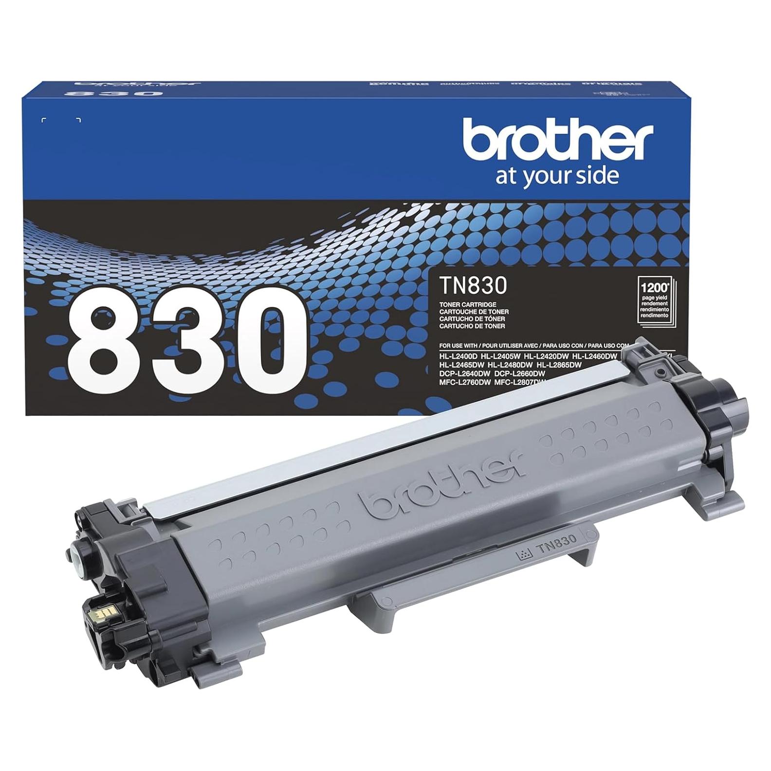 Cartucho de Tóner Negro Brother TN830 - 1200 Páginas