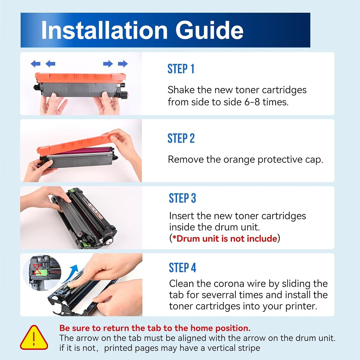 Cartuchos de Tóner InkNI TN229XL Compatibles para Brother - 4 Pack