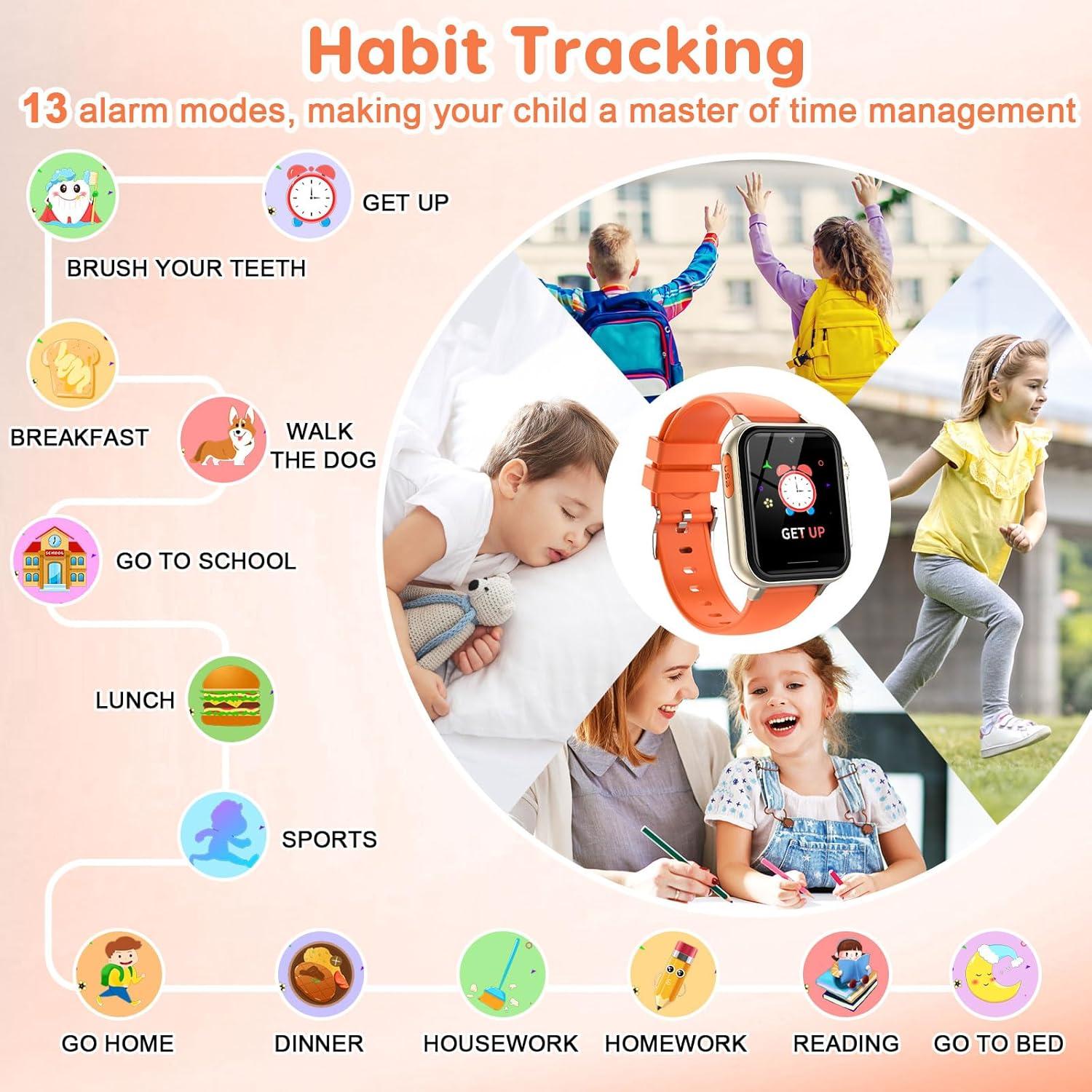 Reloj Inteligente CJC para Niños 4-12 Años con Juegos y Cámara