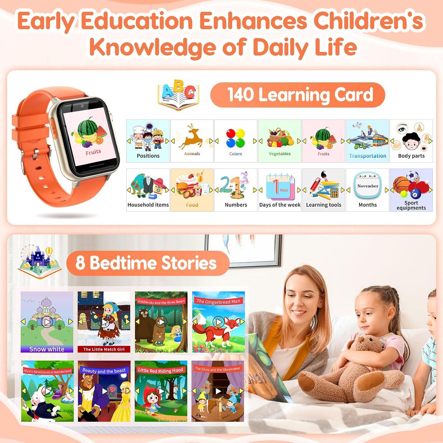 Reloj Inteligente CJC para Niños 4-12 Años con Juegos y Cámara