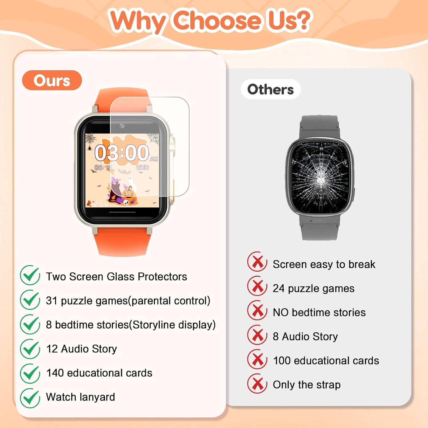 Reloj Inteligente CJC para Niños 4-12 Años con Juegos y Cámara