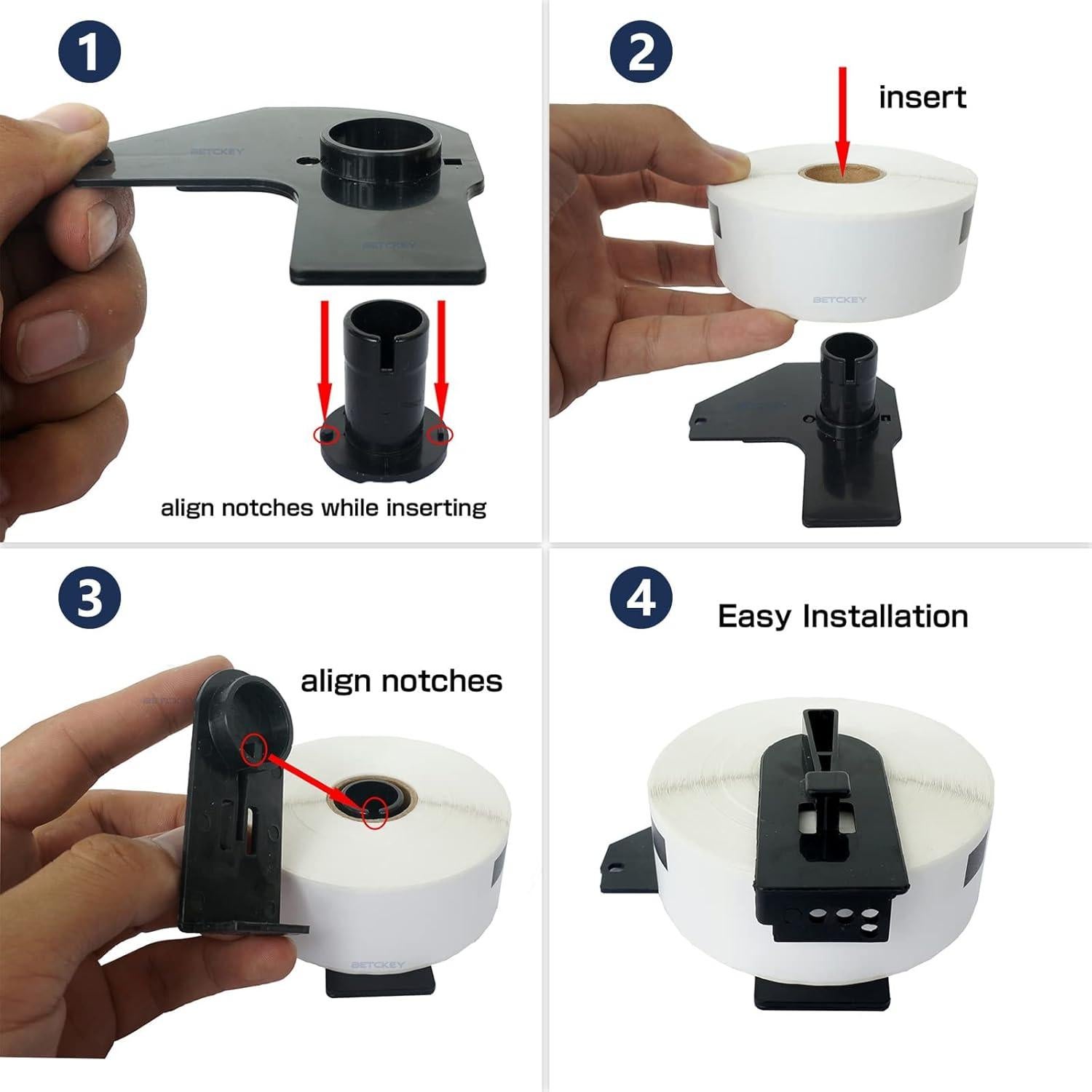 BETCKEY Etiquetas Continuas 62mm x 30.48m para Brother DK-2205