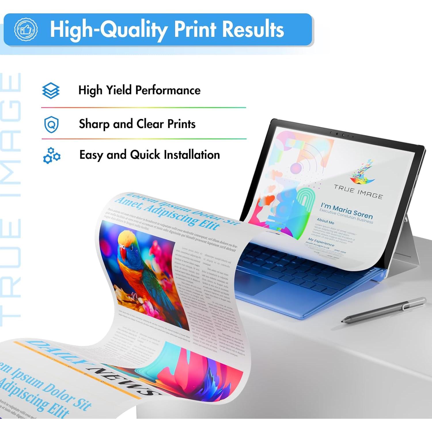 TN229 TN229XL MFC-L3780CDW MFC-L3720CDW Toner Cartridges: Compatible for Brother HL-L3280CDW HL-L3220CDW TN-229XL TN 229XL 229 TN-229XLBK/C/M/Y HL-L3300CDW HL-L3295CDW Printer 4 Pack High Yield