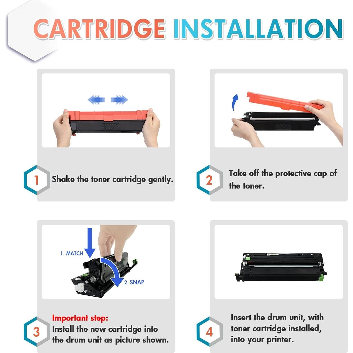 Cartuchos de Tóner TN229XL Compatible Brother - Paquete de 4