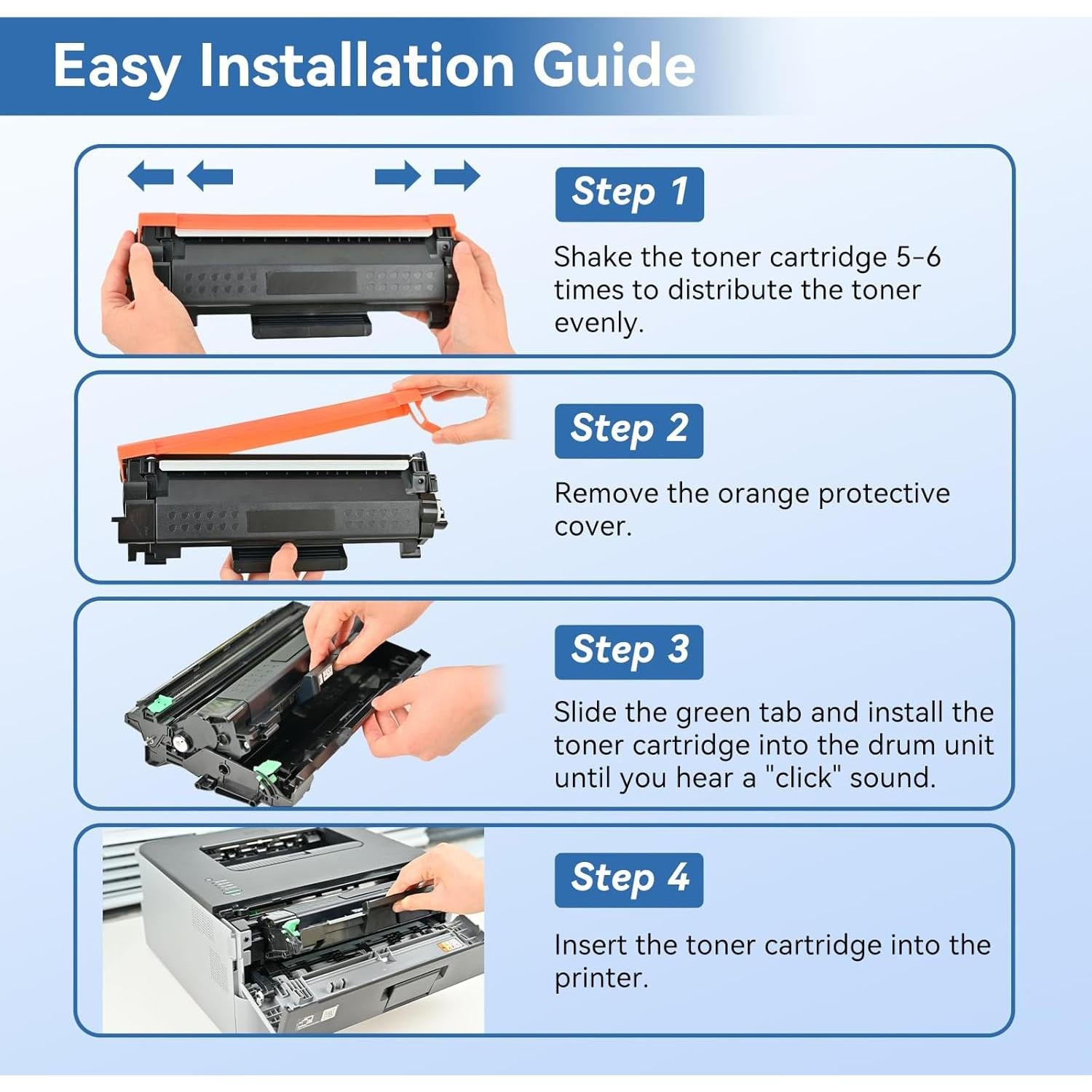 Cartucho de Tóner Remanufacturado MYTONER TN760 Negro - Paquete de 2