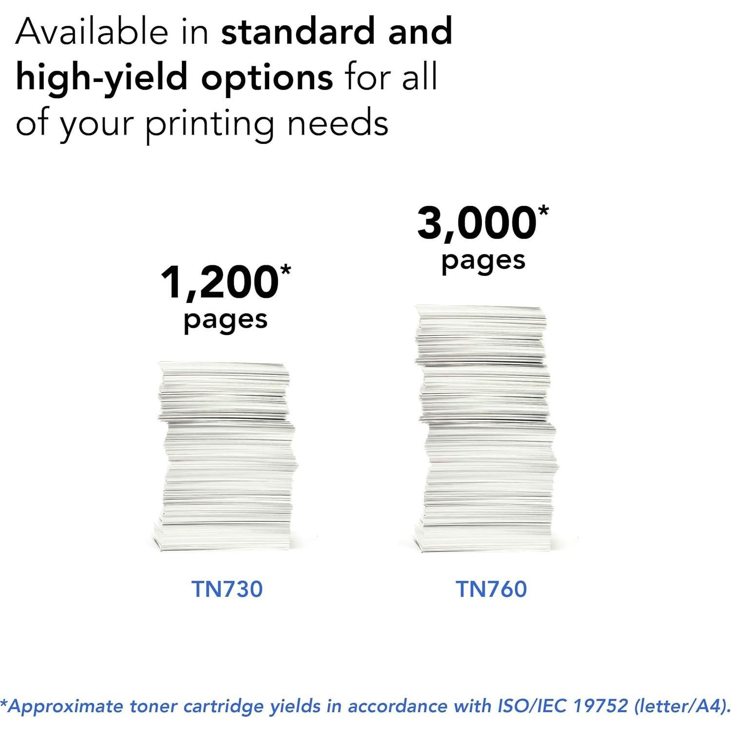 Cartucho de Tóner Negro Brother TN730 - 3 Paquetes, 1200 Páginas