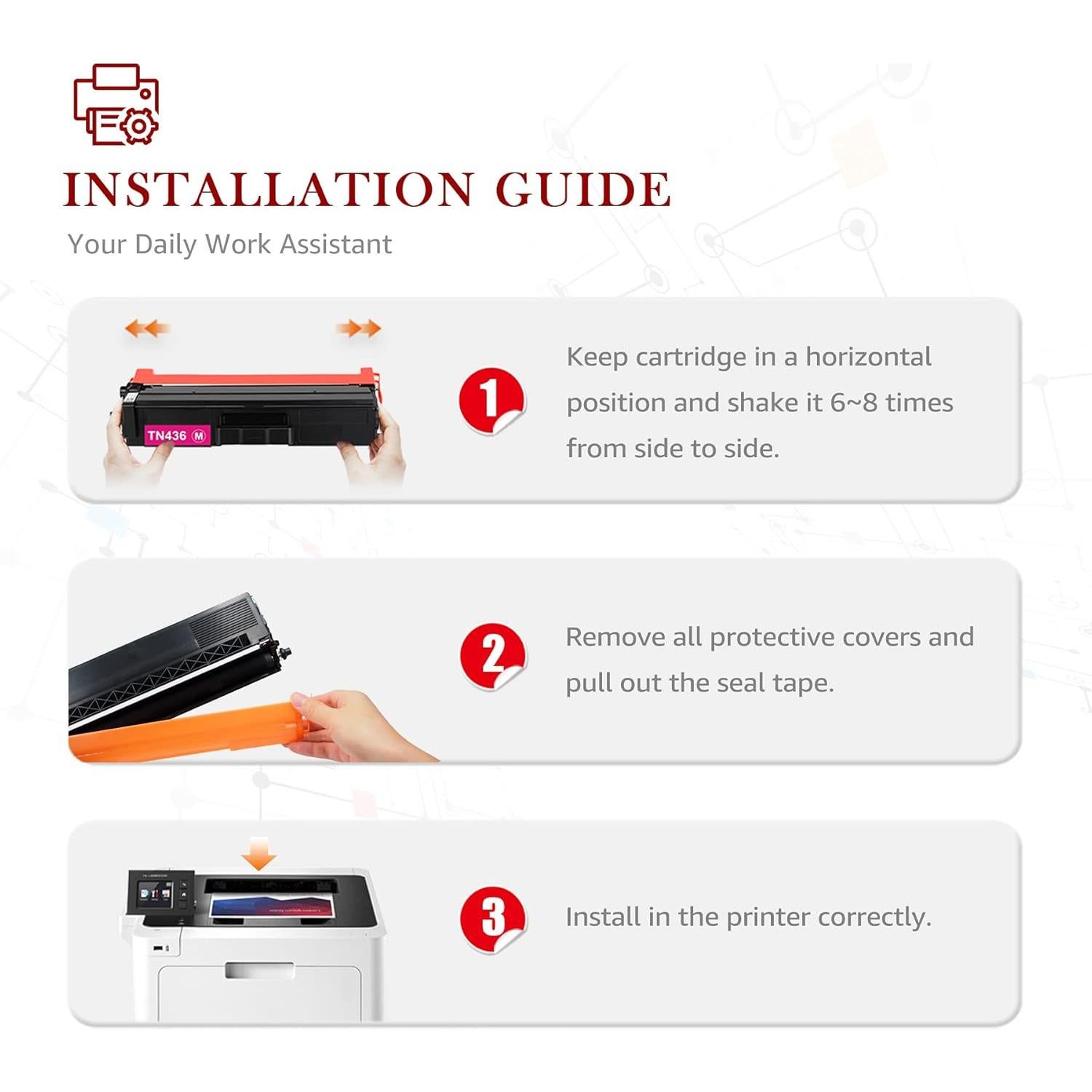 Cartucho de Tóner Alto Rendimiento Toner Kingdom TN436 TN433 para Brother