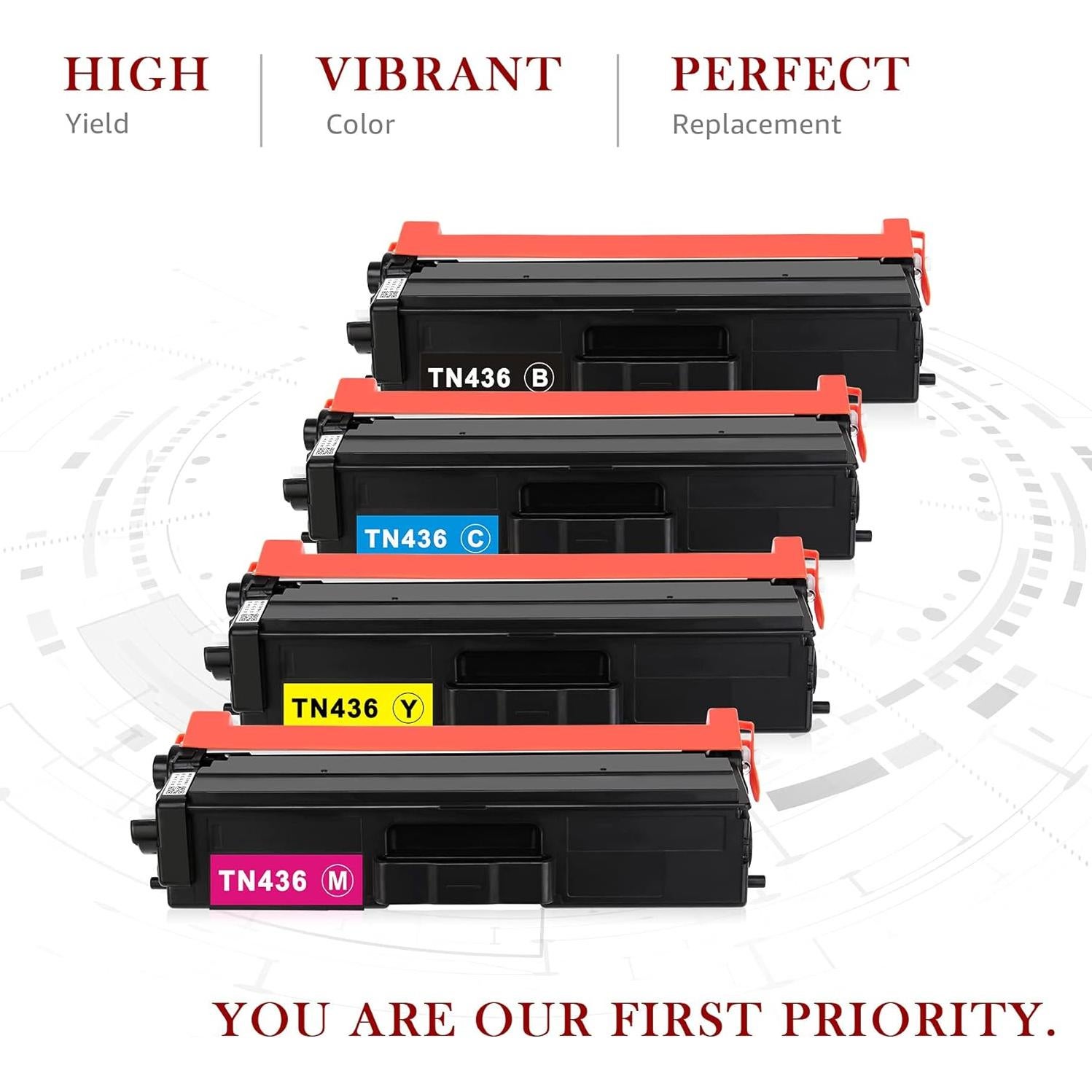 Cartucho de Tóner Alto Rendimiento Toner Kingdom TN436 TN433 para Brother