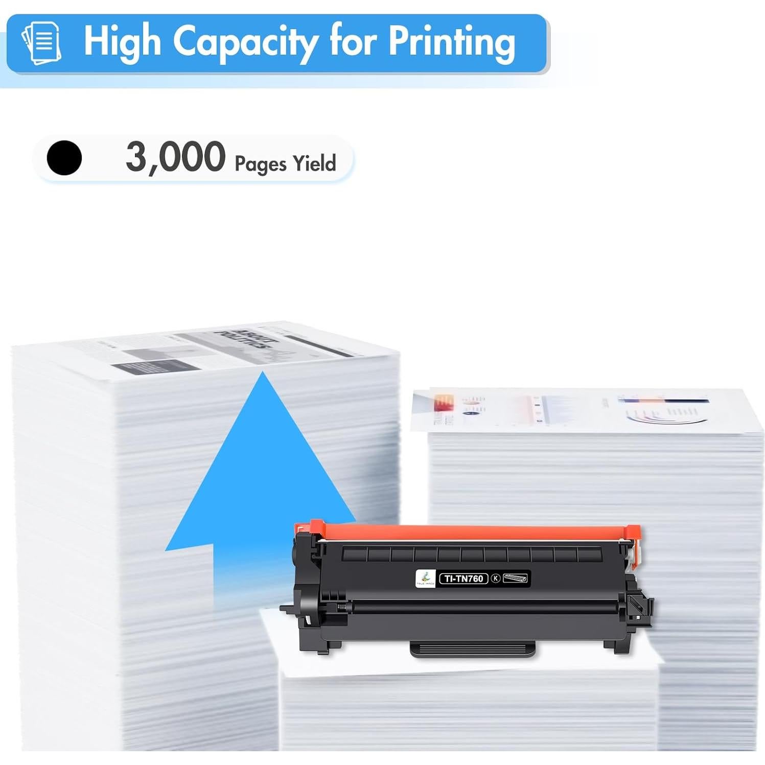Tóner TN760 Negro Compatible Brother TN730 - 4 Paquetes