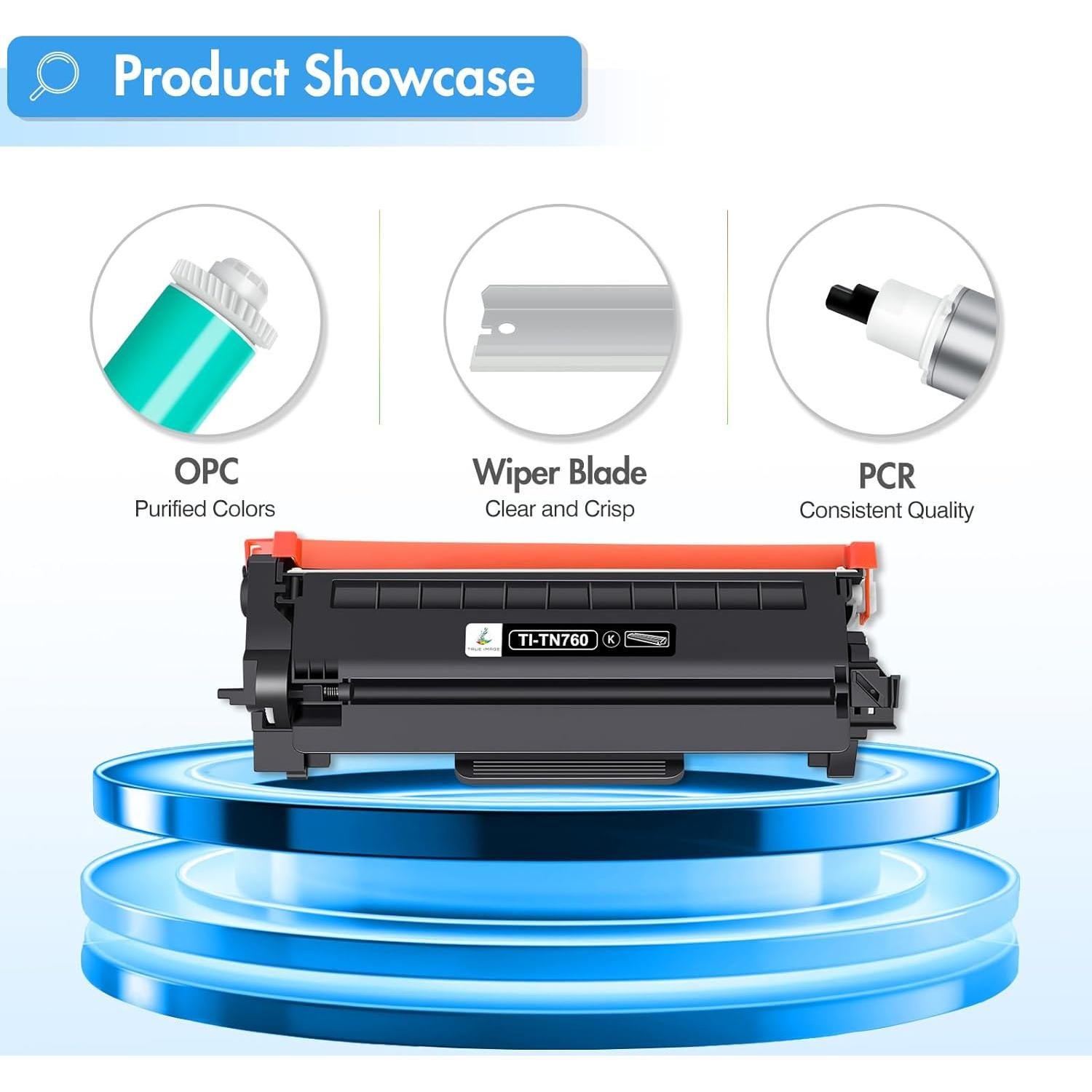 Tóner TN760 Negro Compatible Brother TN730 - 4 Paquetes