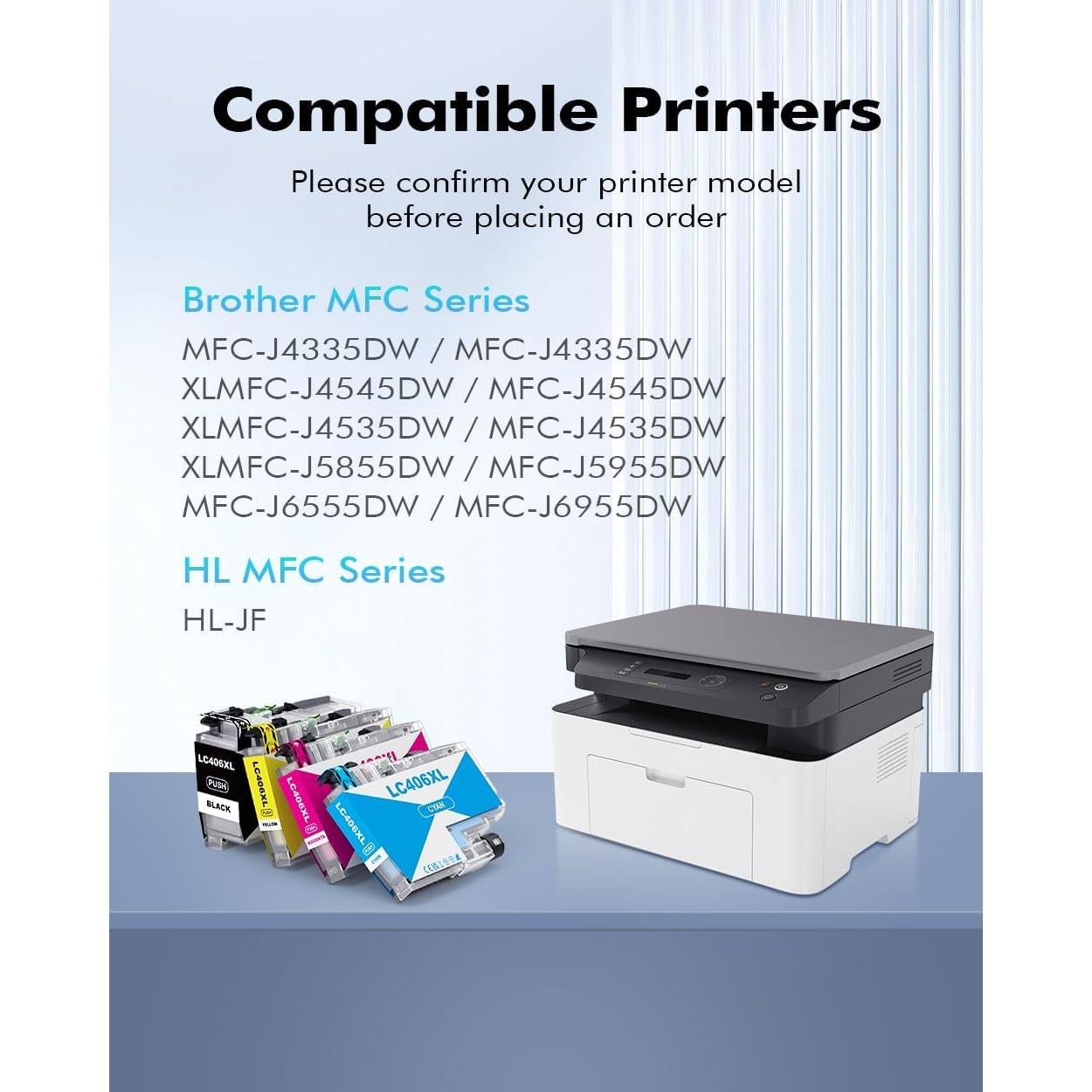 Cartucho de Tinta Compatible Brother LC406XL - Paquete de 4