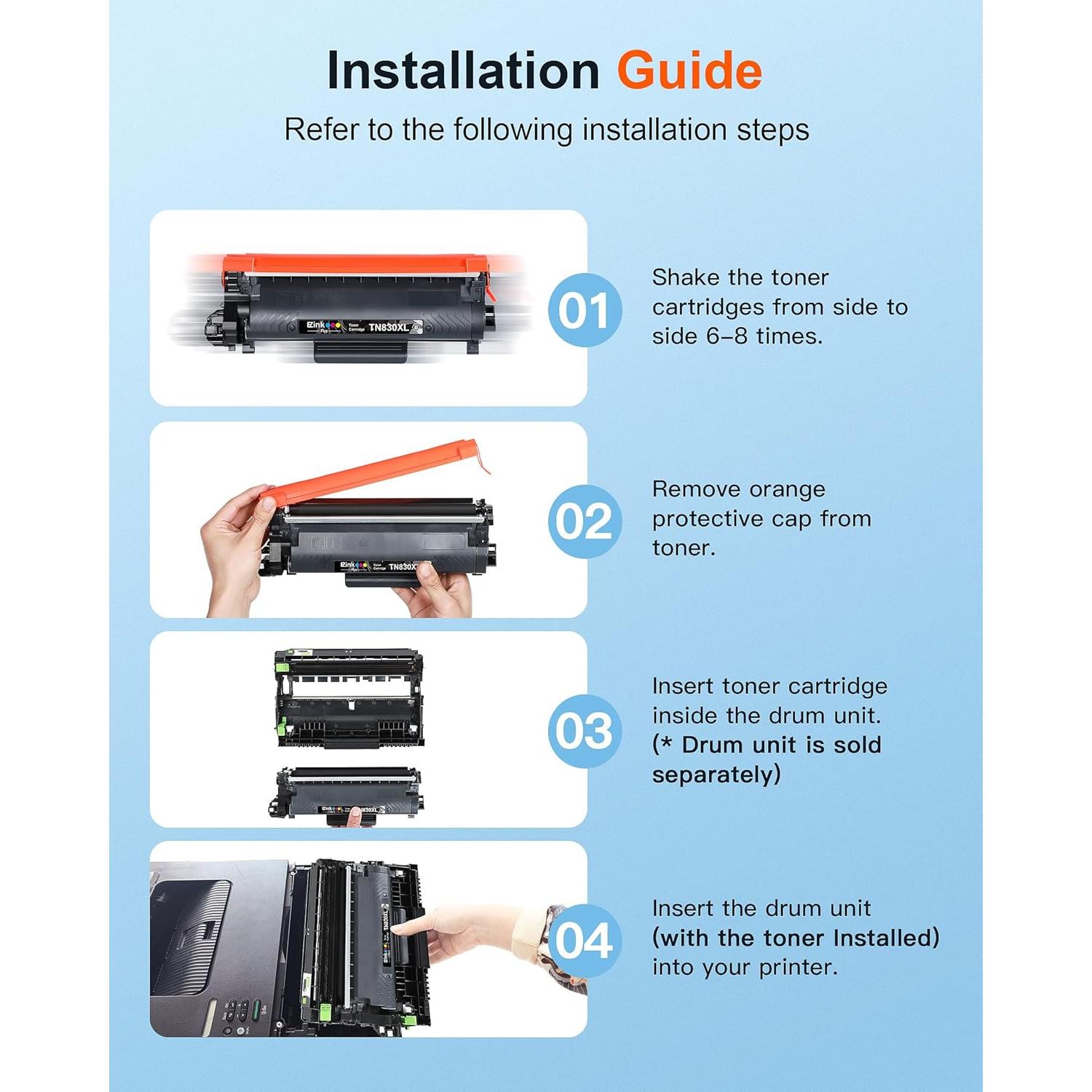 Cartucho de Tóner E-Z Ink Pro TN830XL Compatible Brother