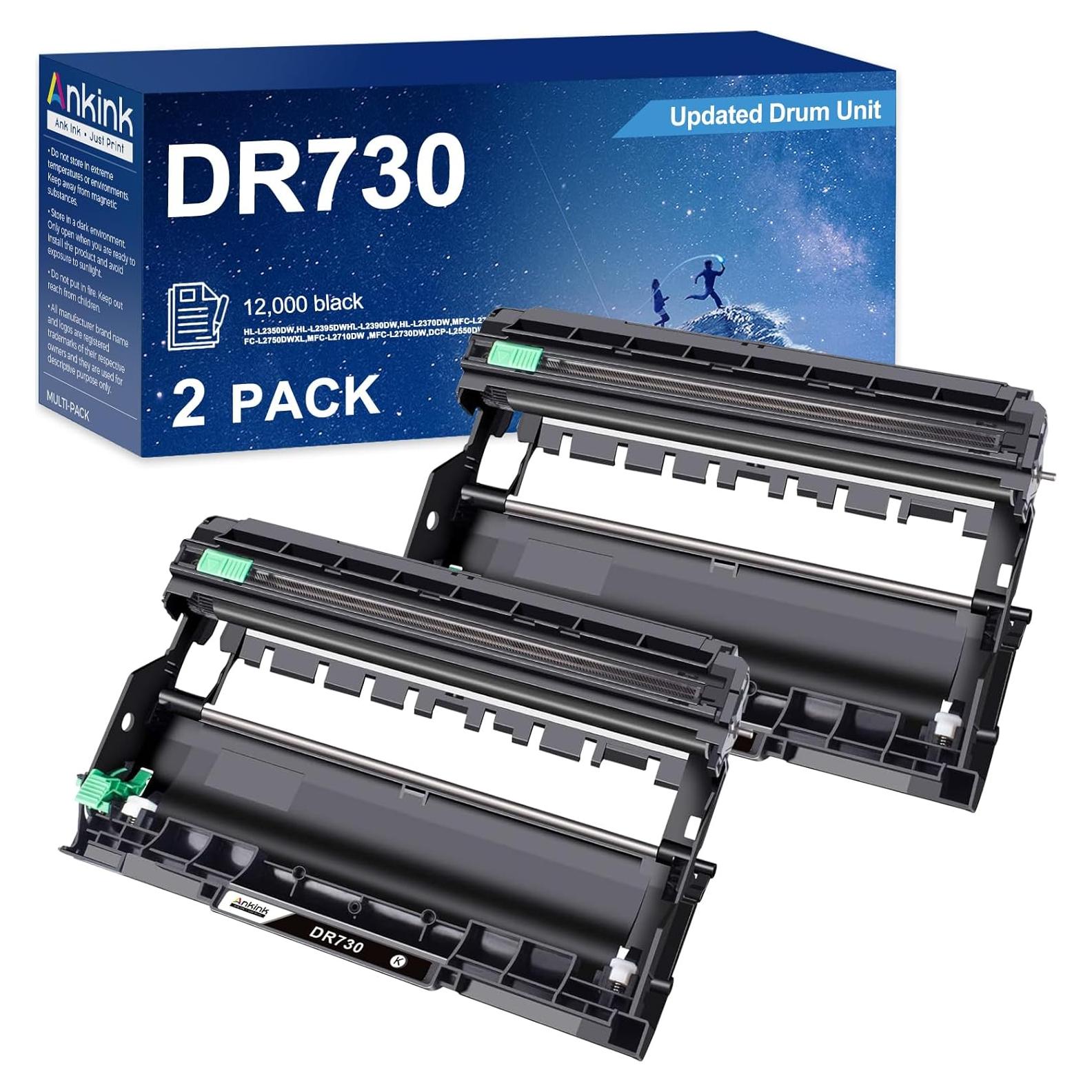 Unidad de tambor Ankink DR730 - 2 Paquete, 12000 páginas