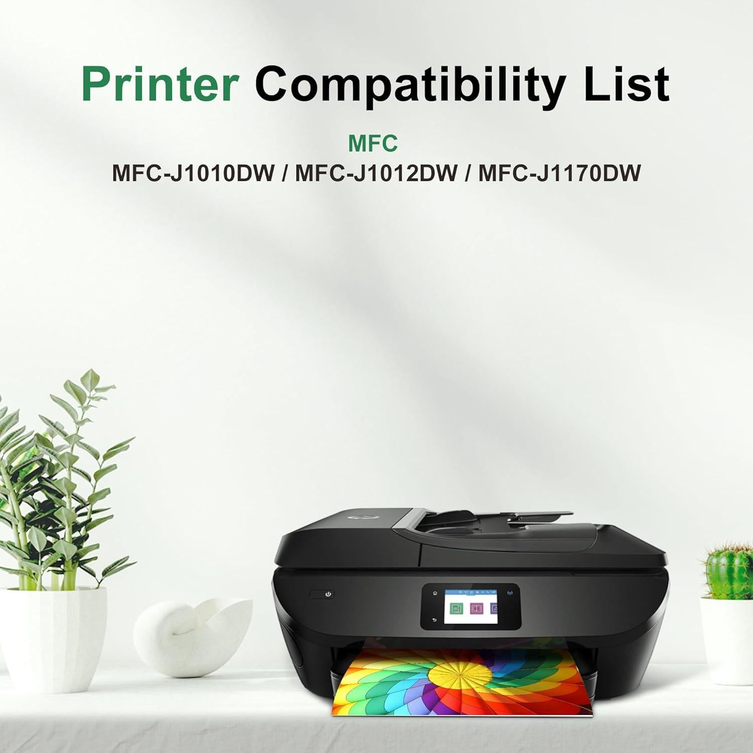 LC401XL Ink Cartridges for Brother Printer High Yield Replacement for Brother LC401 XL Ink Cartridges Work with MFC-J1010DW MFC-J1012DW MFC-J1170DW Printer (4 Pack，Black Cyan Magenta Yellow)