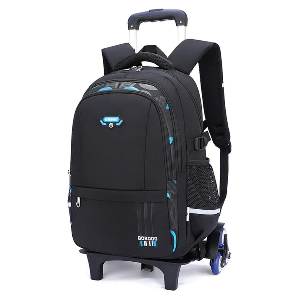 Mochila Rodante Escolar Niños B-negro y azul 32x20x49cm