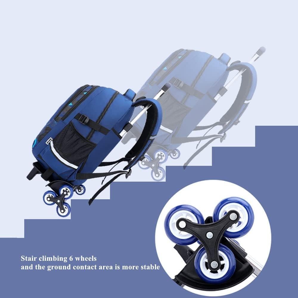 Mochila Rodante Escolar Niños B-negro y azul 32x20x49cm