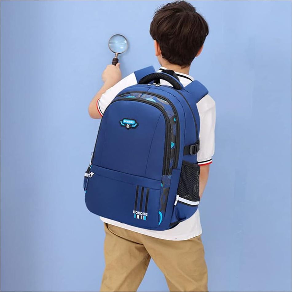 Mochila Rodante Escolar Niños B-negro y azul 32x20x49cm