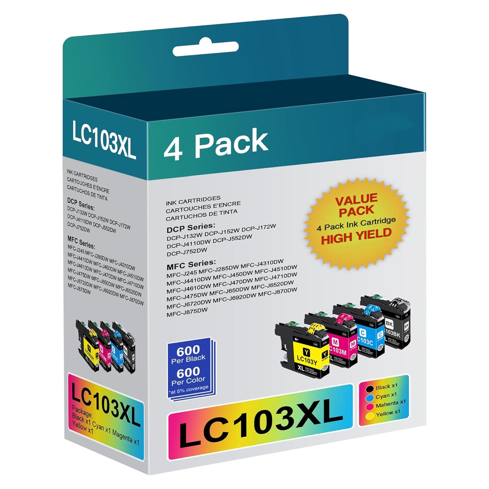 Cartuchos de tinta Osir LC103XL compatibles para Brother