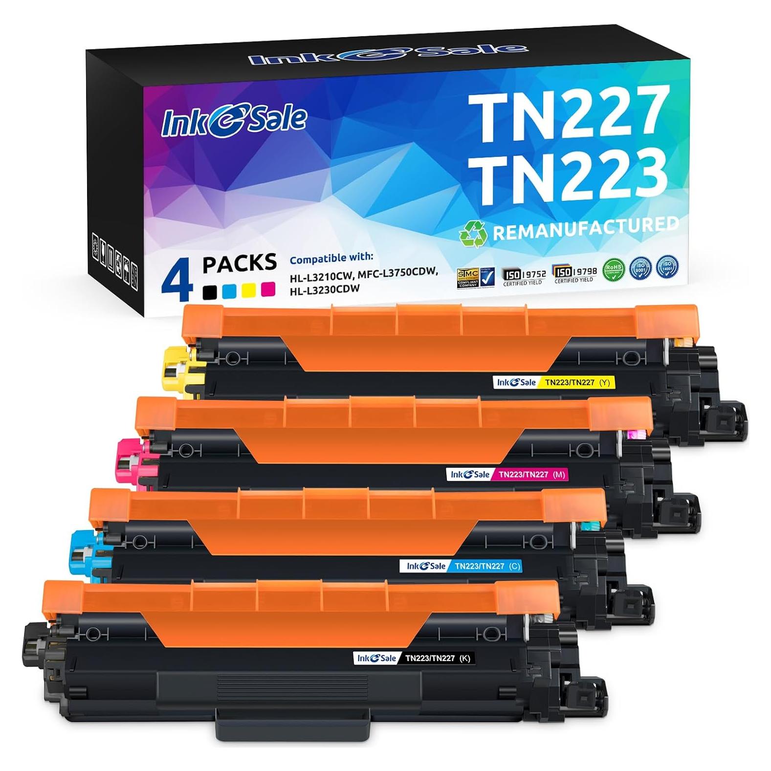 Cartucho de Tóner Remanufacturado INK E-SALE TN227 TN223 4K Brother