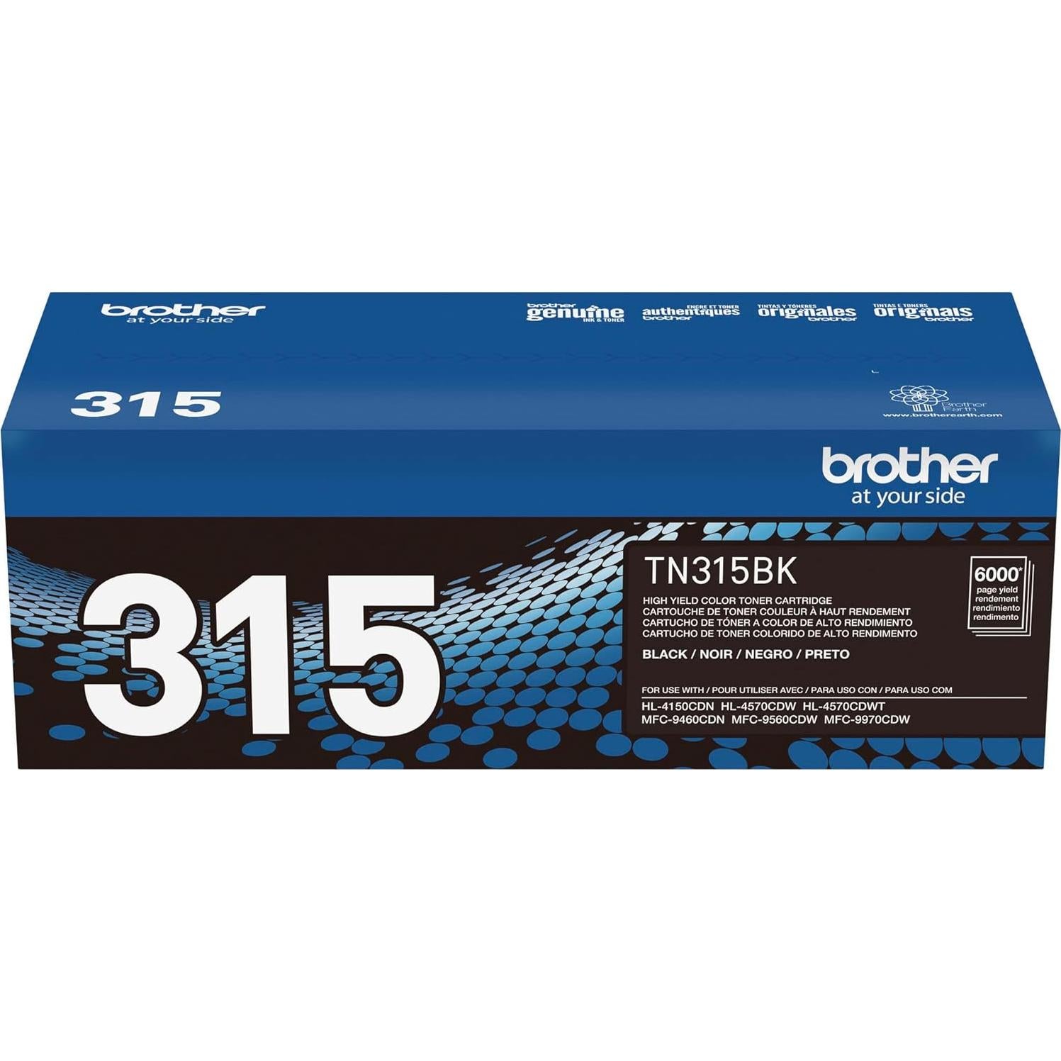 Cartucho de Tóner Negro Brother TN-315BK - Alto Rendimiento 6000p