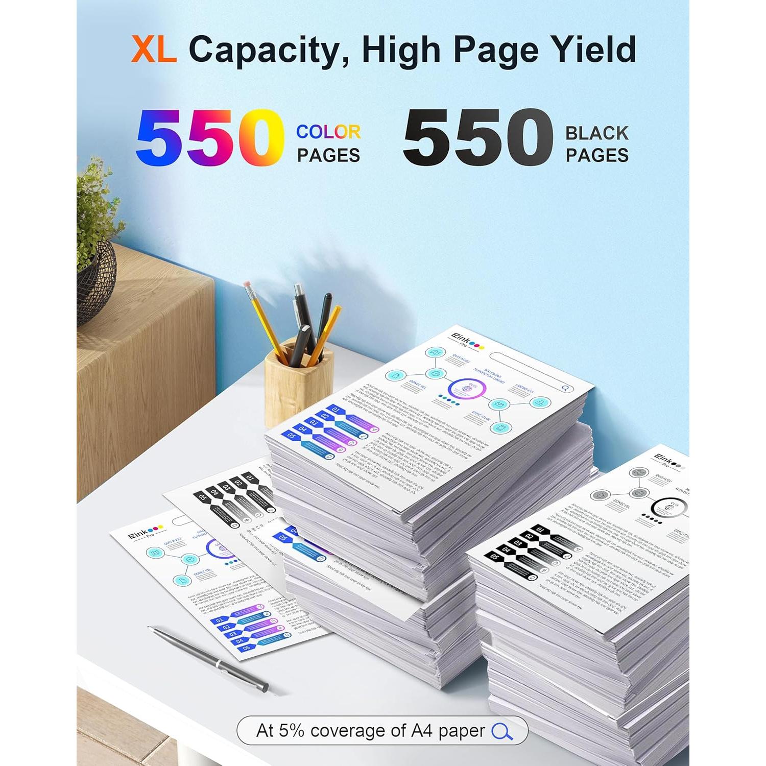 Cartuchos de tinta E-Z Ink Pro LC203XL compatibles para Brother - Paquete de 10