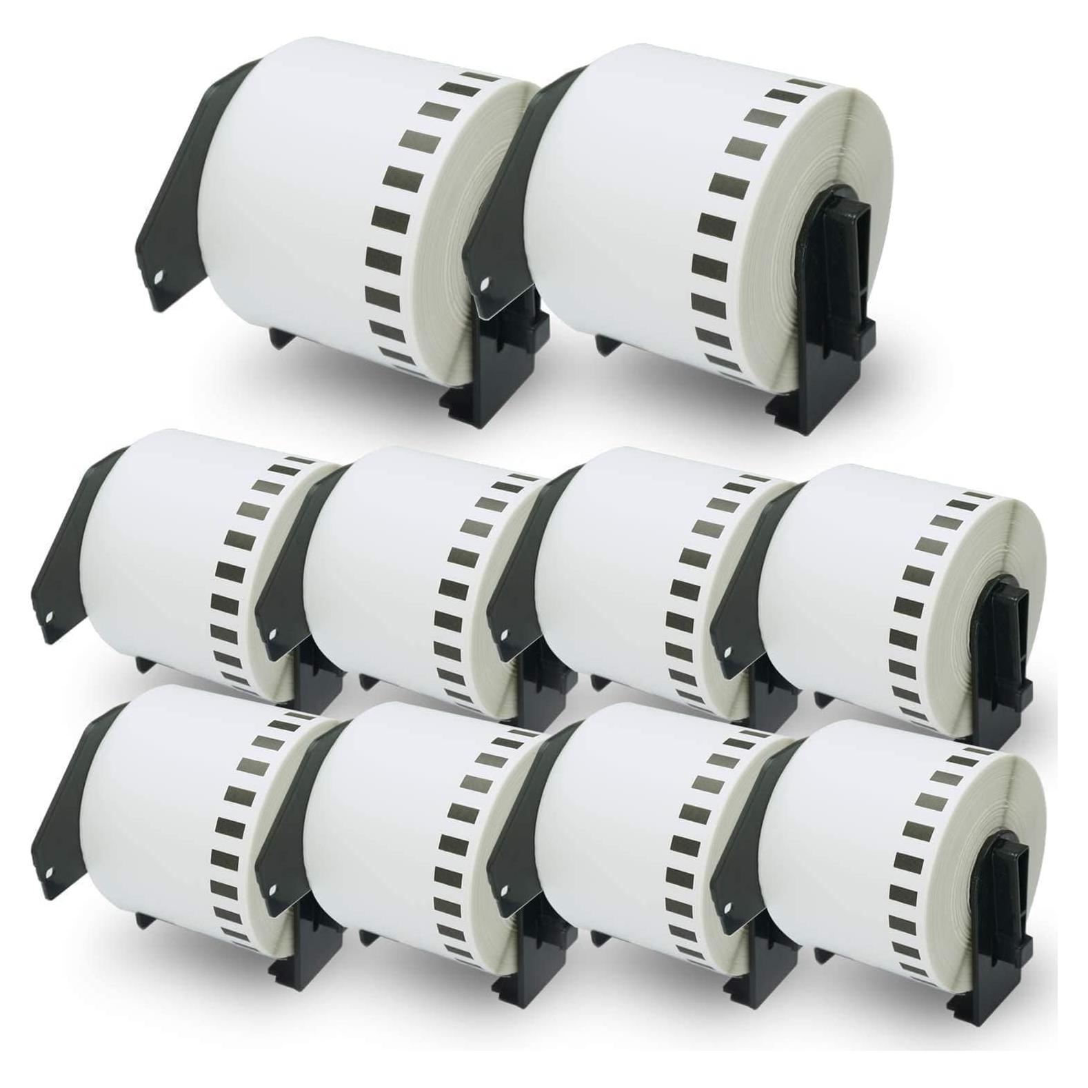 BETCKEY Etiquetas Continuas 62mm x 30.48m para Brother QL - 10 Rollos