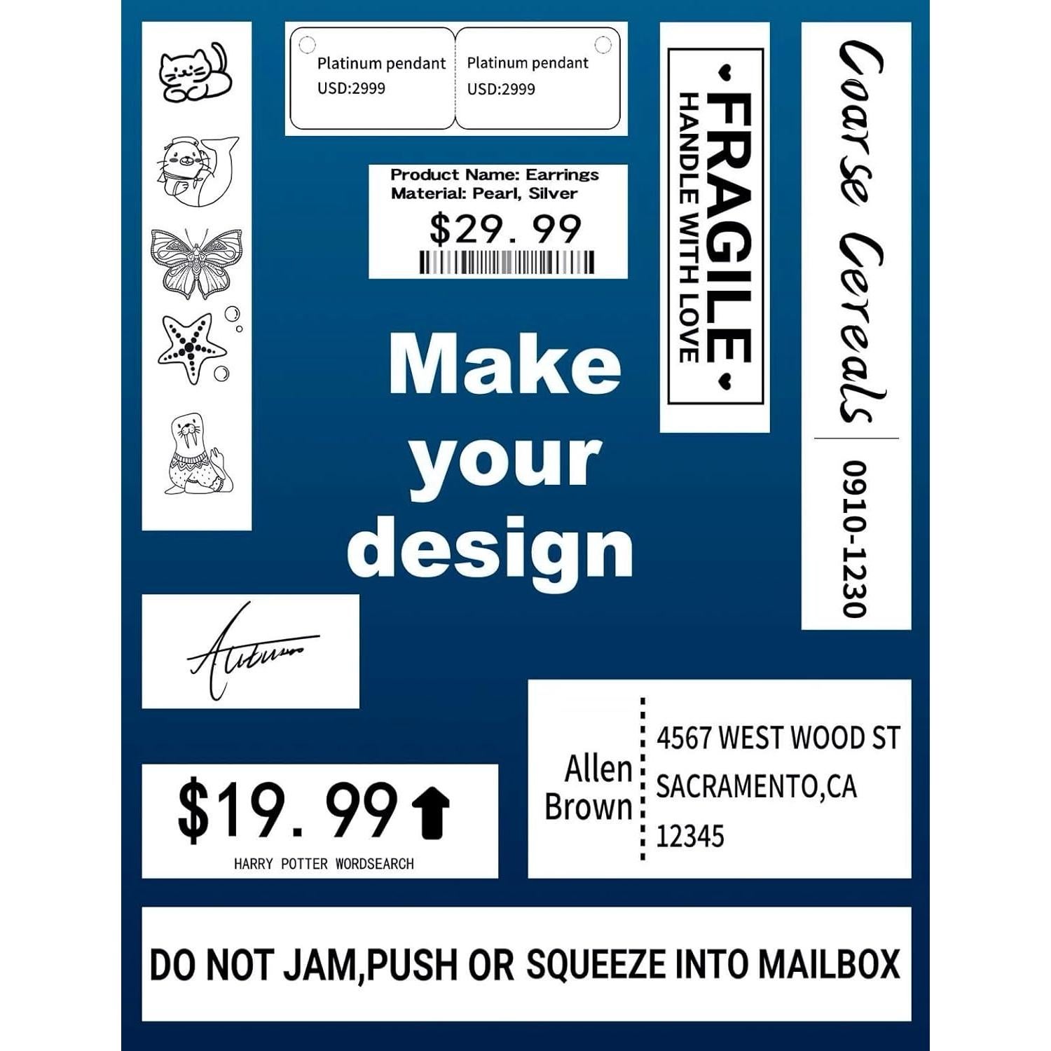 Cinta de Etiquetas Laminada 12mm Pillex AZE-231 Negra sobre Blanca