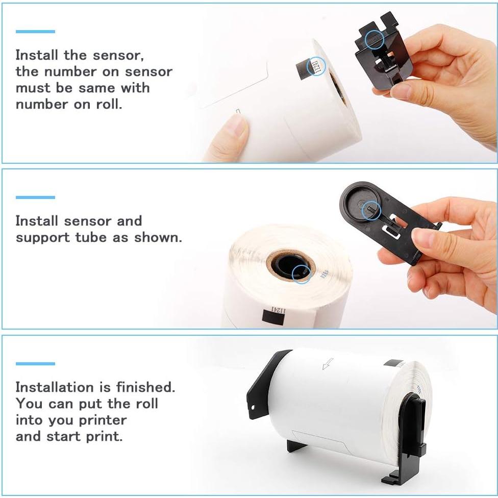 Etiquetas de Papel Blanco para Envíos Brother DK-1241 - 800 Unidades