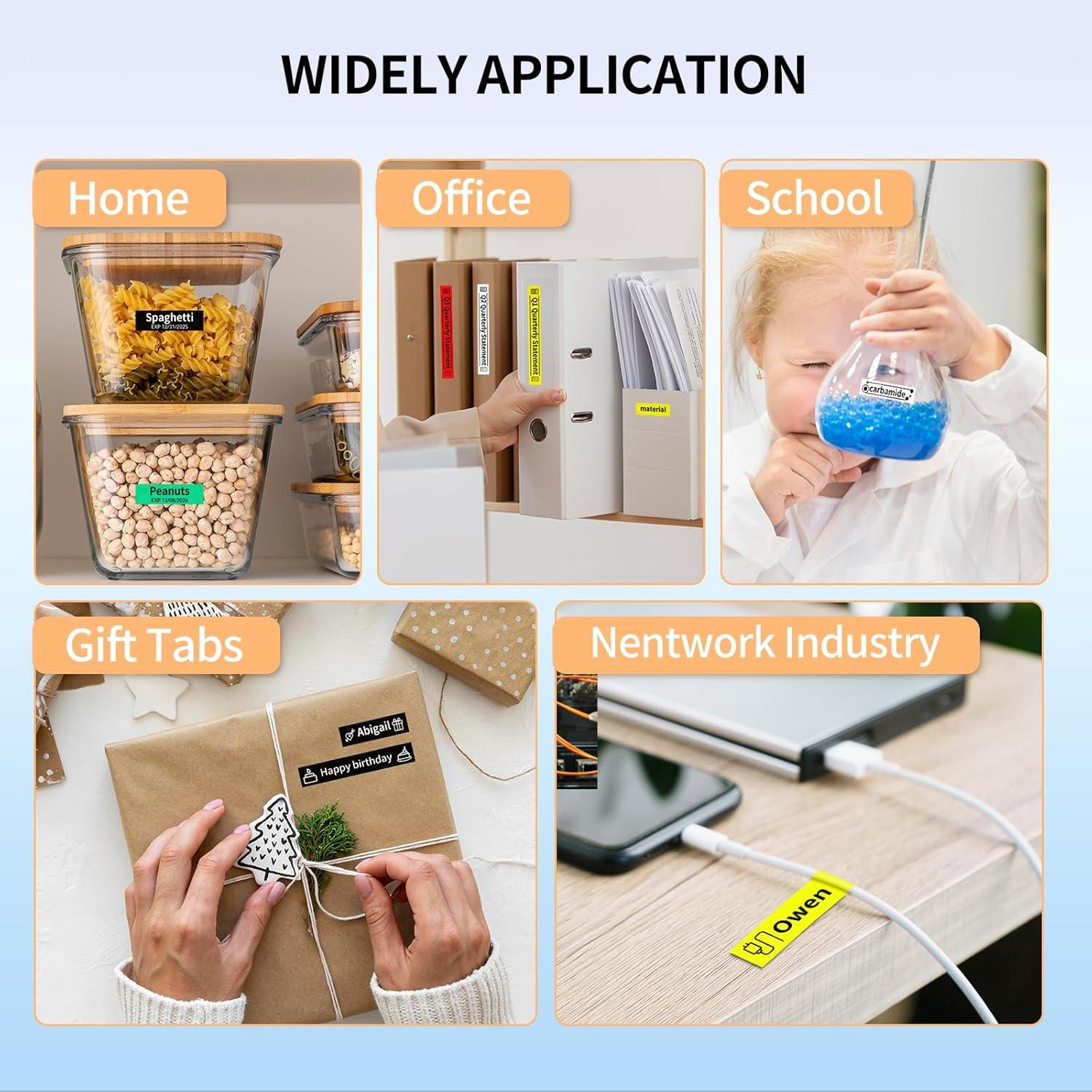 Máquina de Etiquetas VolenGo H1100 Portátil 12mm LCD Retroiluminada