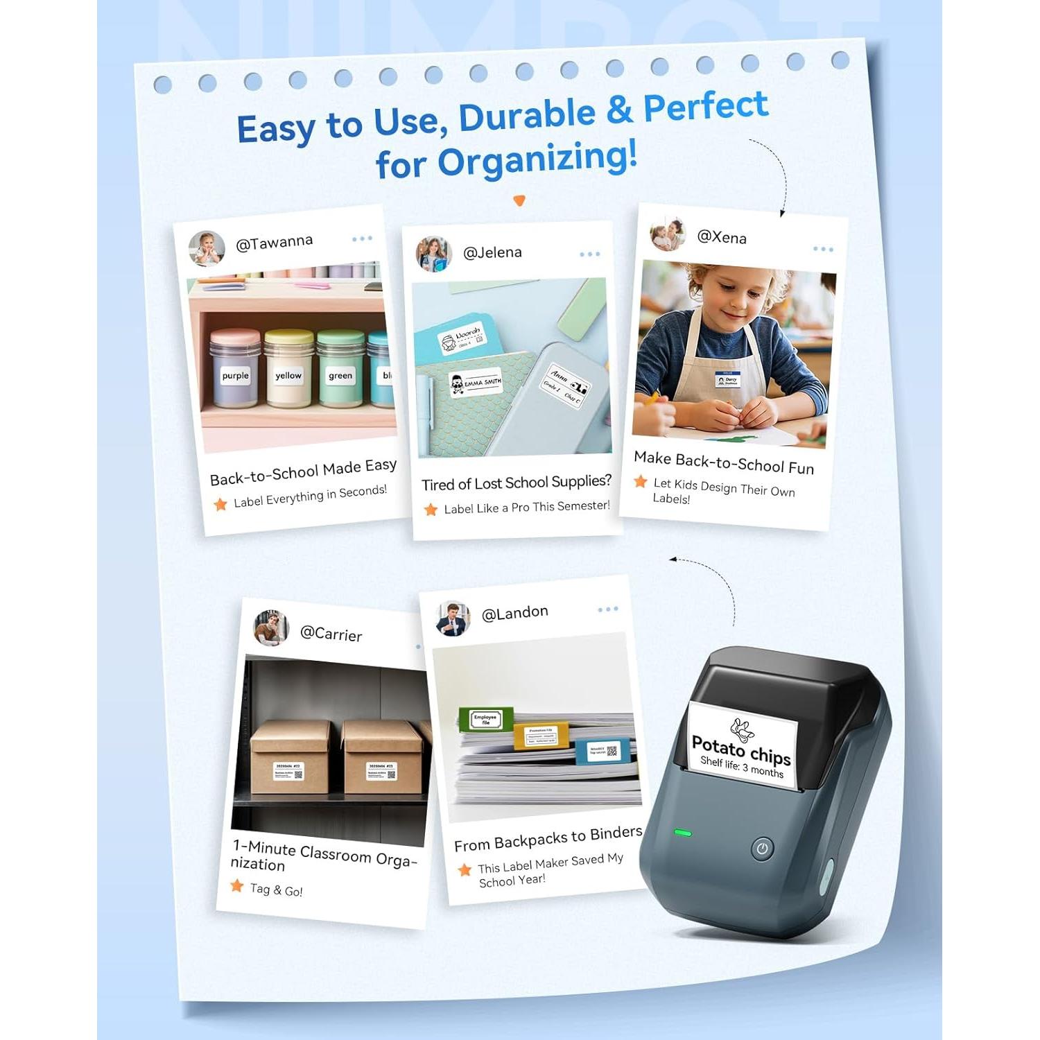 Impresora de Etiquetas NIIMBOT B1 Térmica Bluetooth 2"