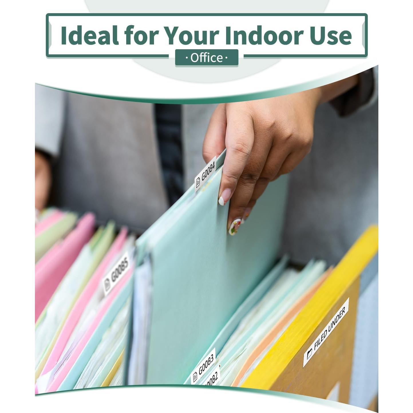 Cinta de Etiqueta Anycolor M-K231 12mm Blanca Paquete de 4