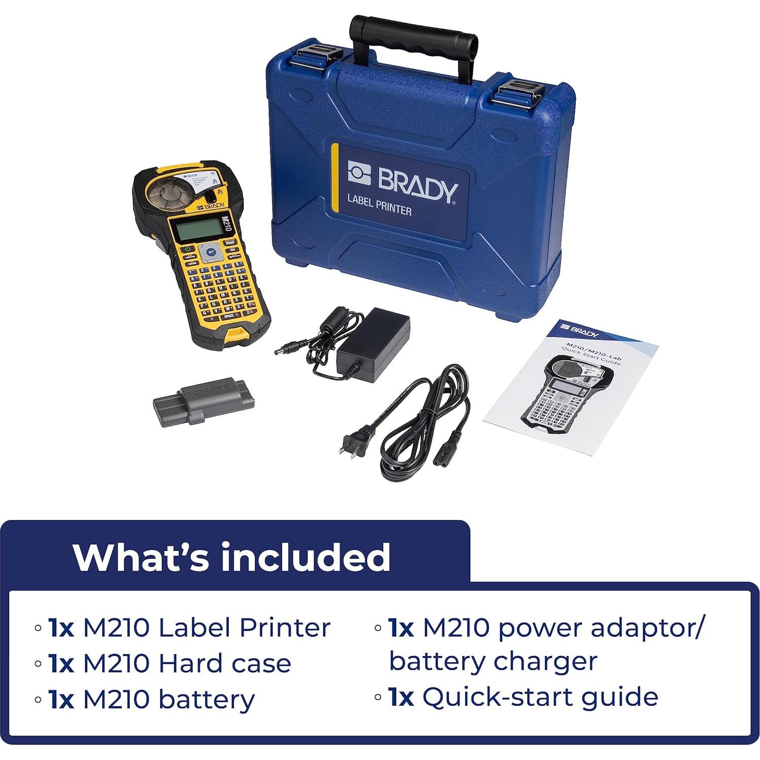 Kit de Impresora de Etiquetas Portátil Brady M210 - Amarillo/Negro