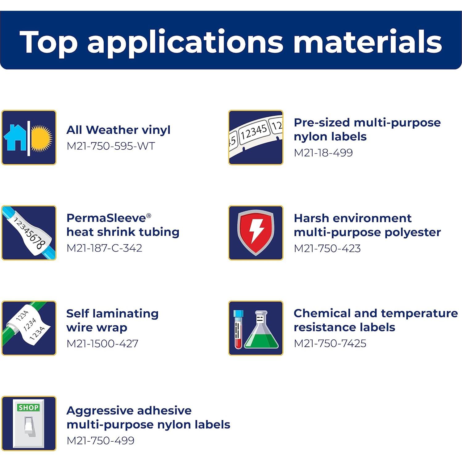 Kit de Impresora de Etiquetas Portátil Brady M210 - Amarillo/Negro