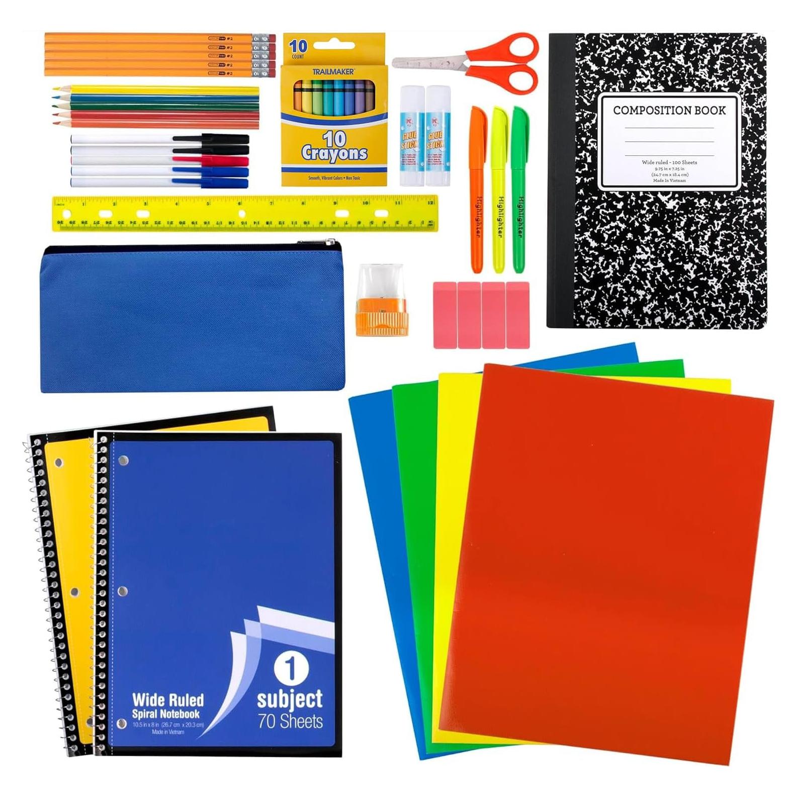 Kit Escolar 45 Piezas Trail maker K-12 - Lápices, Cuadernos