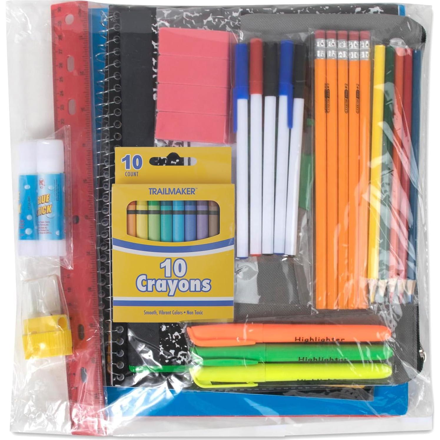 Kit Escolar 45 Piezas Trail maker K-12 - Lápices, Cuadernos