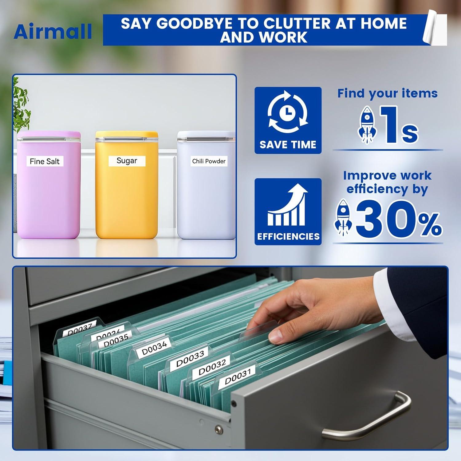 Cinta de Etiquetadora Airmall 12mm Blanca TZE231 6-Pack