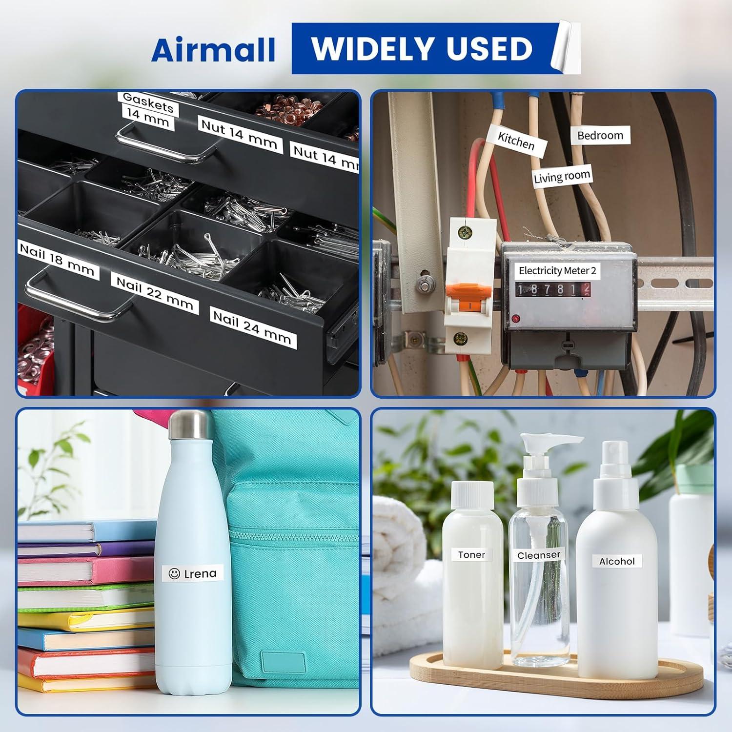 Cinta de Etiquetadora Airmall 12mm Blanca TZE231 6-Pack