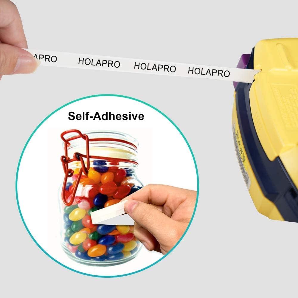 4 Cintas de Reemplazo Brother P Touch M-K231 12mm Negro sobre Blanco