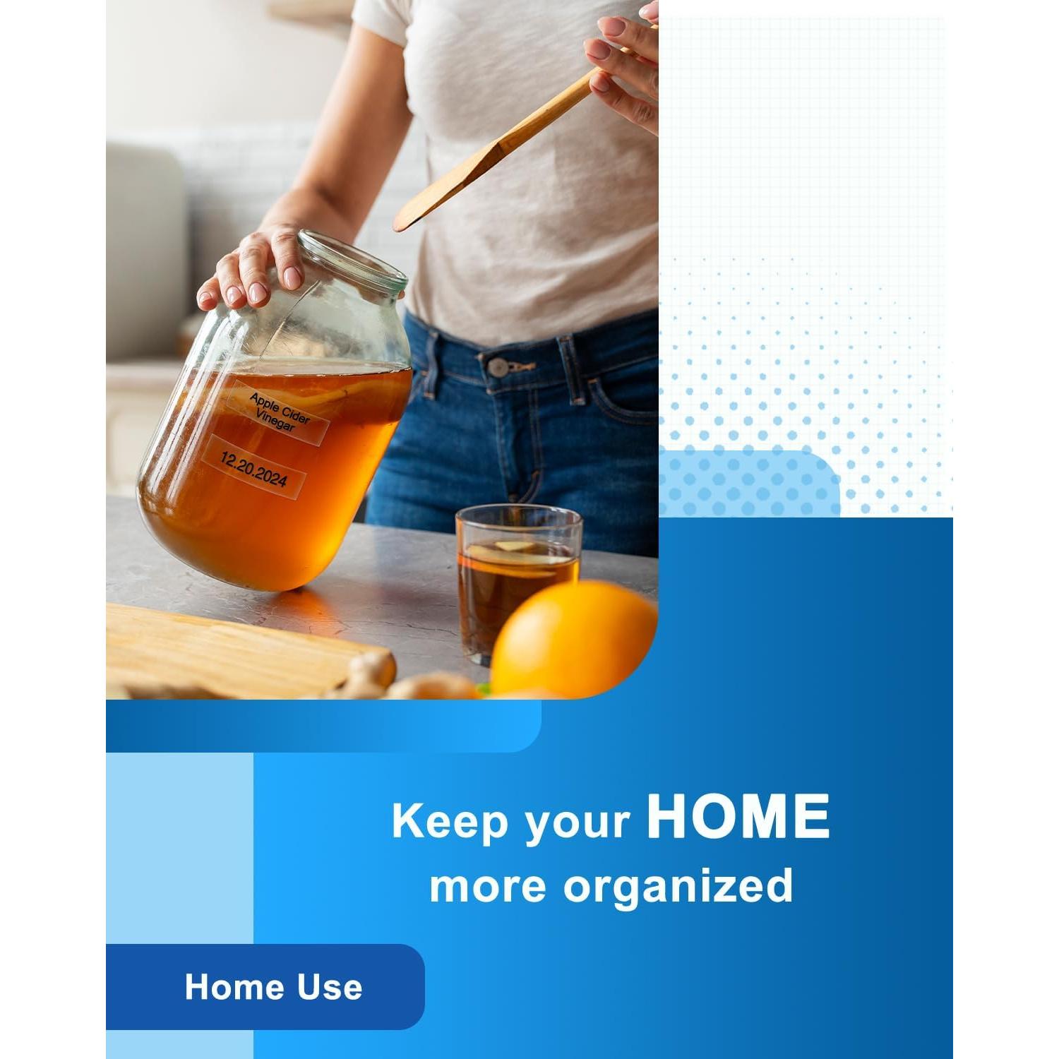 Cinta de Etiquetadora MarkDomain TZe-131 12mm Transparente 4-Pack