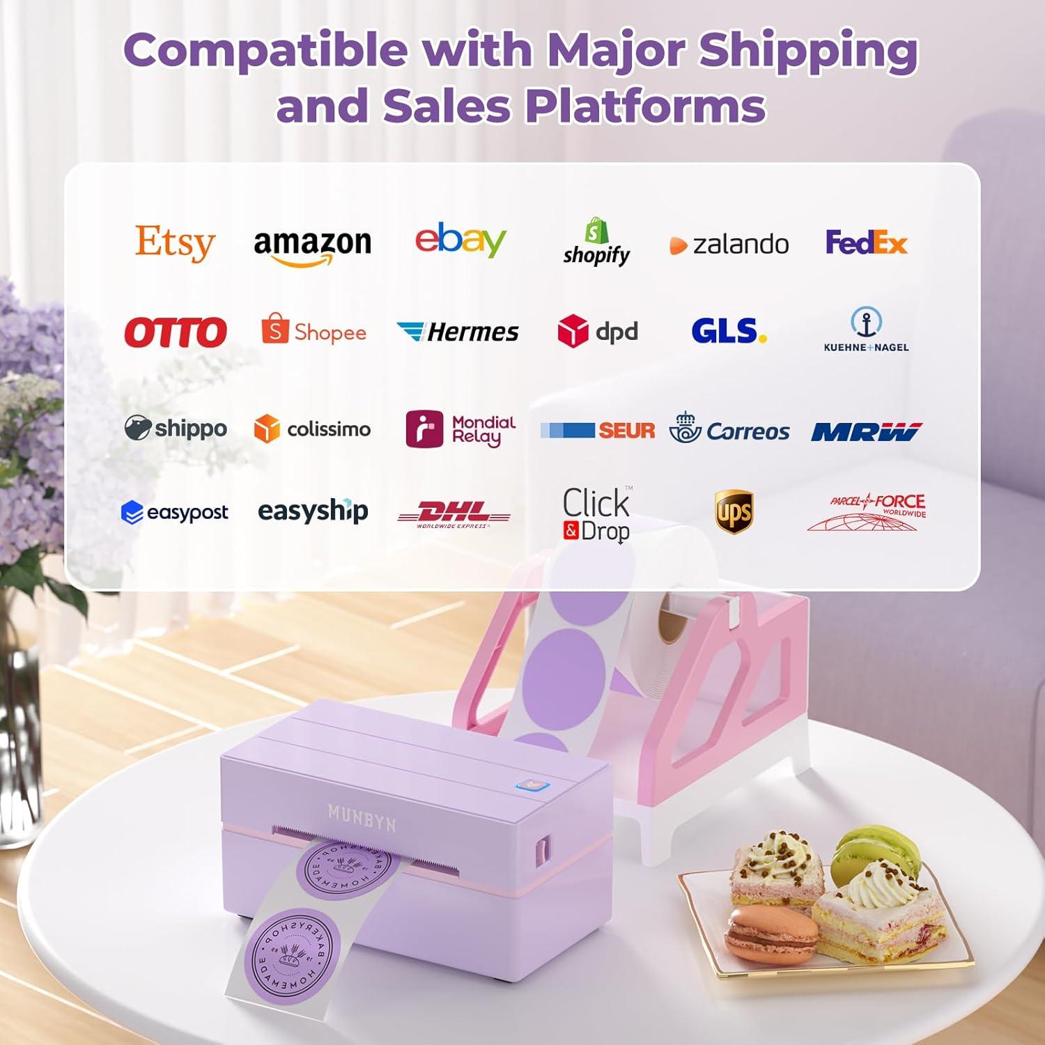 Impresora Térmica de Etiquetas MUNBYN 130B Bluetooth 4x6