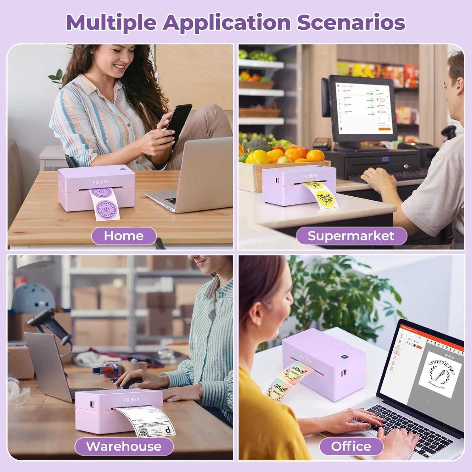 Impresora Térmica de Etiquetas MUNBYN 130B Bluetooth 4x6